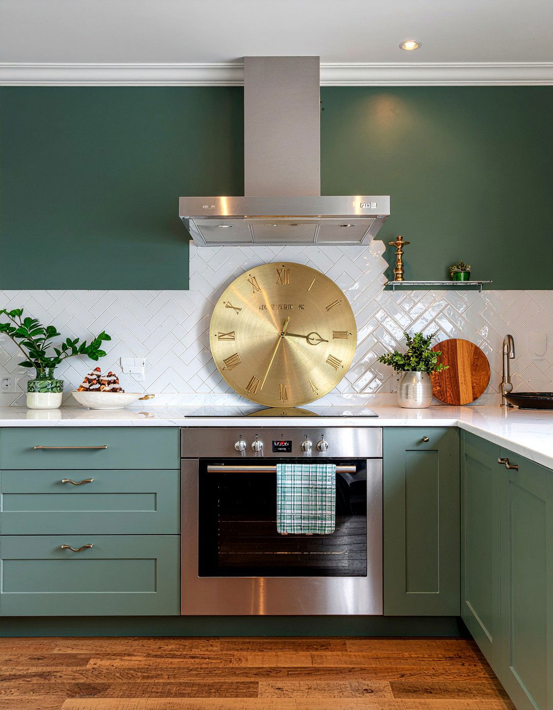 Brass Kitchen Clock - 30 kitchen clock ideas