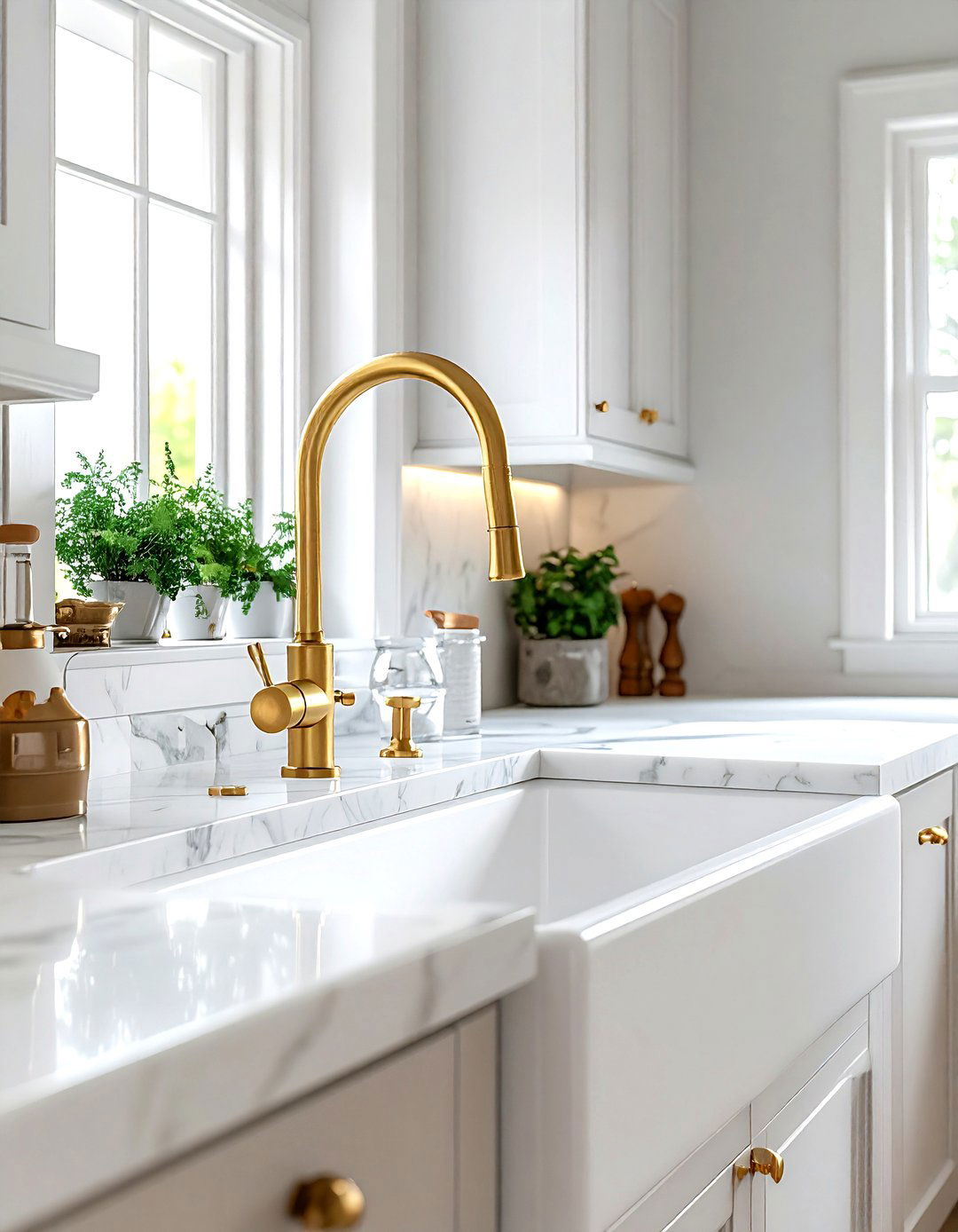 Brass Kitchen Faucet - 30 one-of-a-kind kitchen ideas