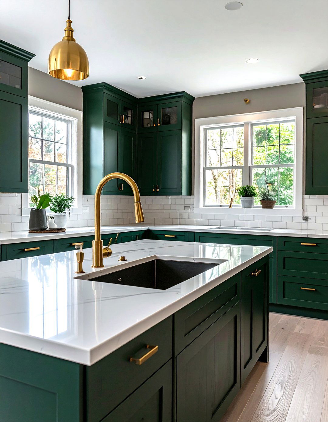 Brass Kitchen Faucet - 30 brass decor ideas