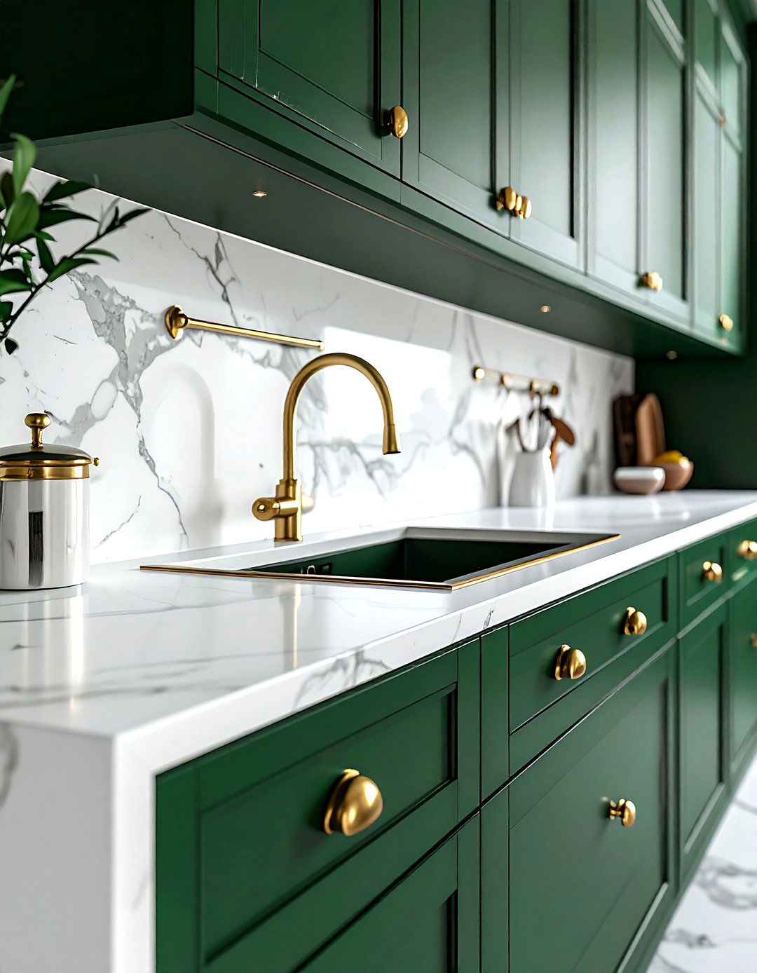 Brass Kitchen Hardware - 30 kitchen redesign ideas