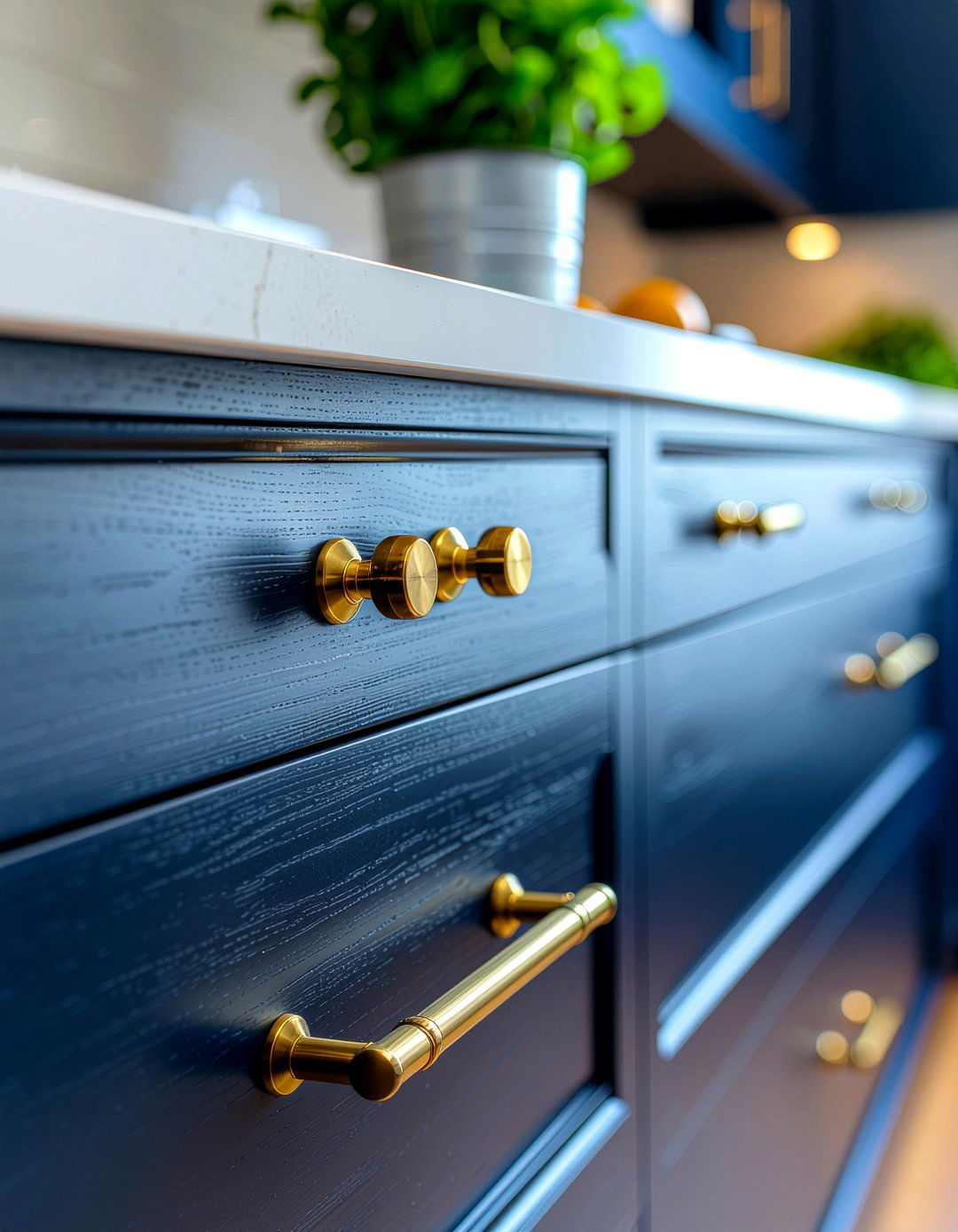 Brass Kitchen Hardware - 30 elegant kitchen ideas