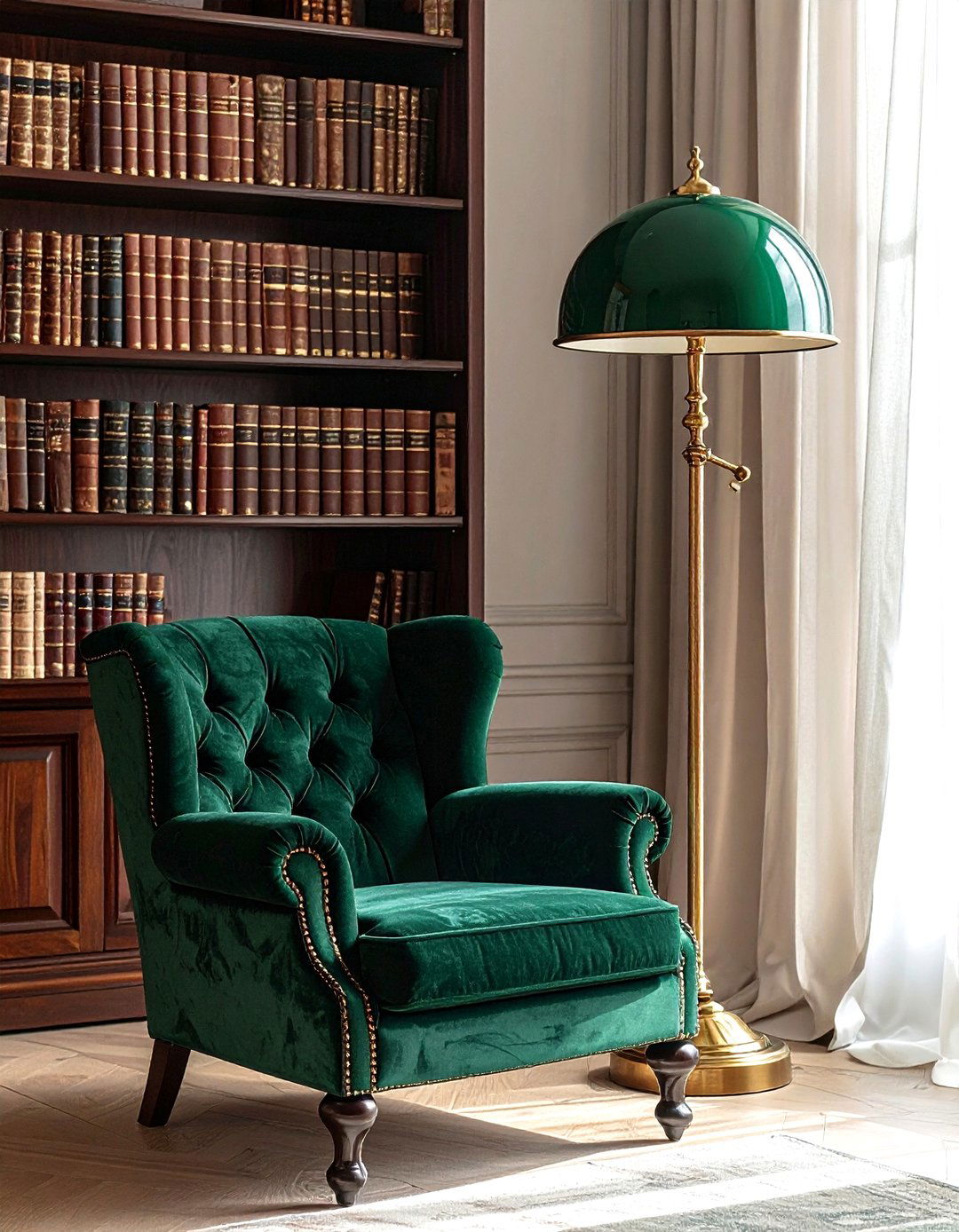Brass Library Lamp - 30 accent lamp ideas