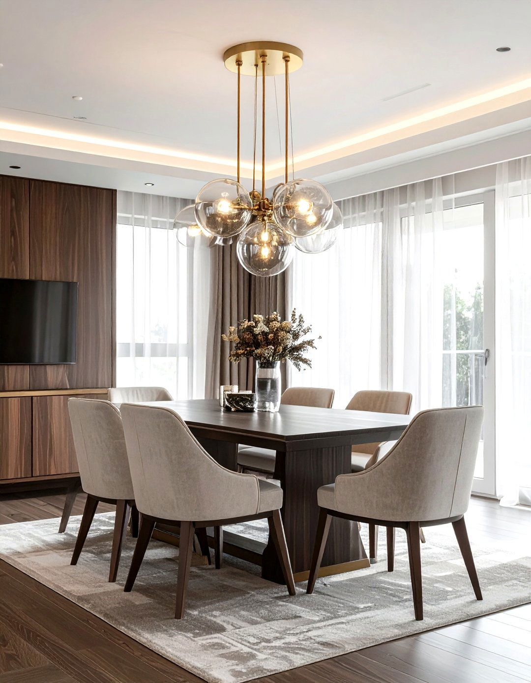 Brass Light Fixture - 30 transitional home decor ideas