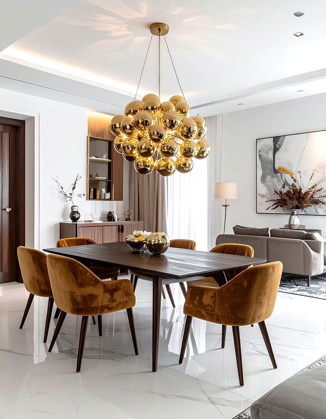 Brass Light Fixture - 30 attention-grabbing decor ideas