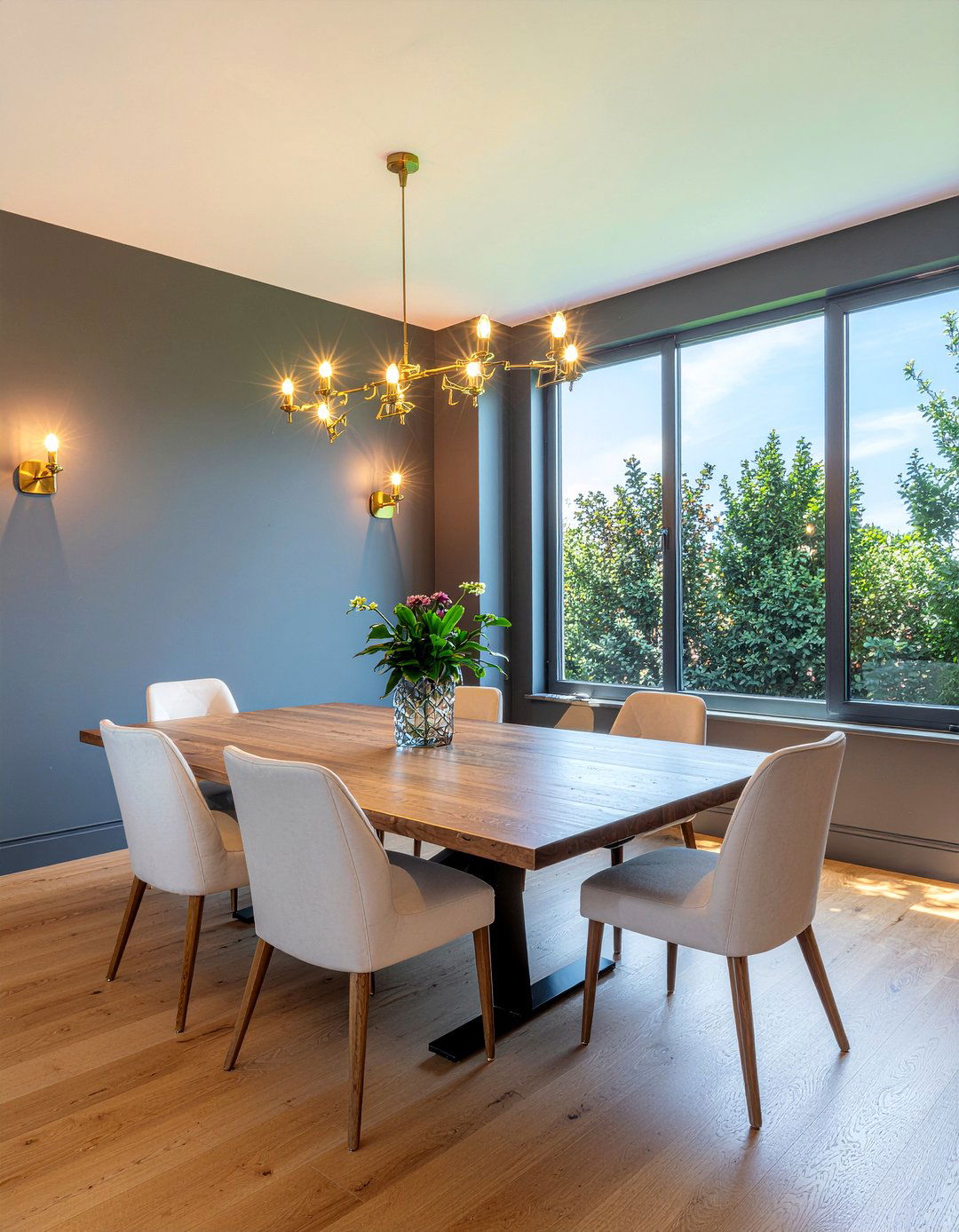 Brass Light Fixtures - 30 dramatic dining room ideas