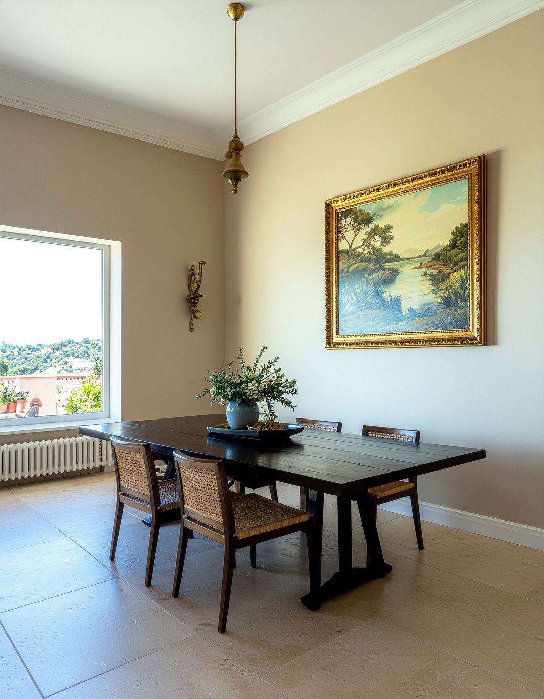 Brass Light Fixtures - 30 Mediterranean dining room ideas