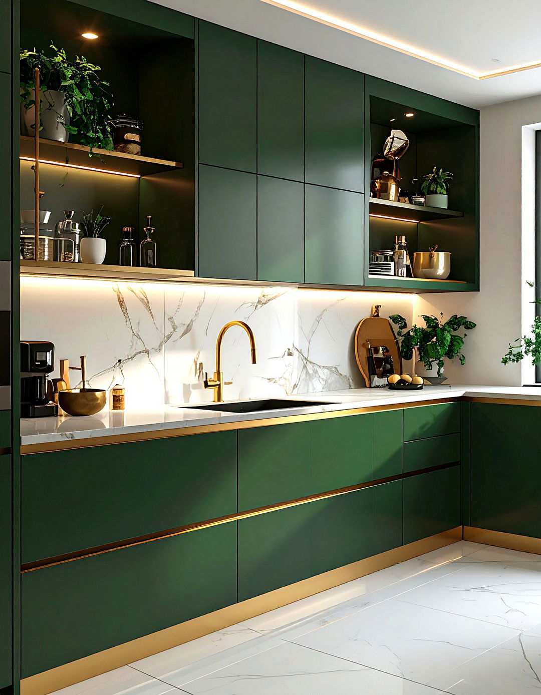Brass Metal Accent - 30 kitchen texture ideas