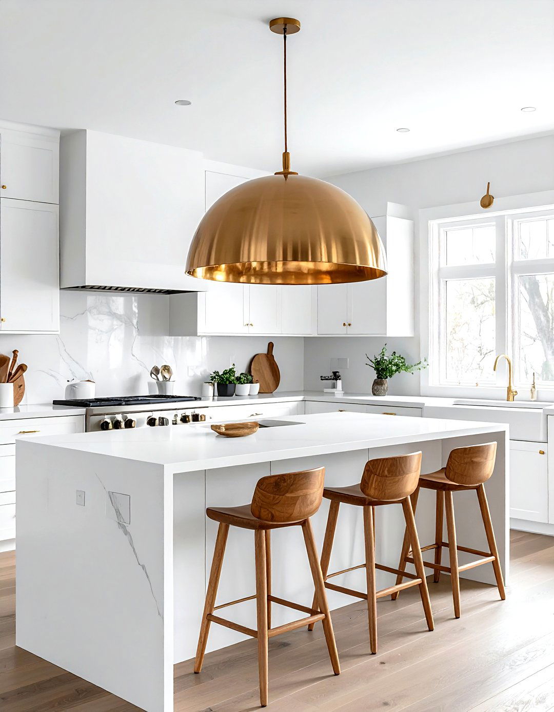 Brass Pendant Light - 30 brass decor ideas