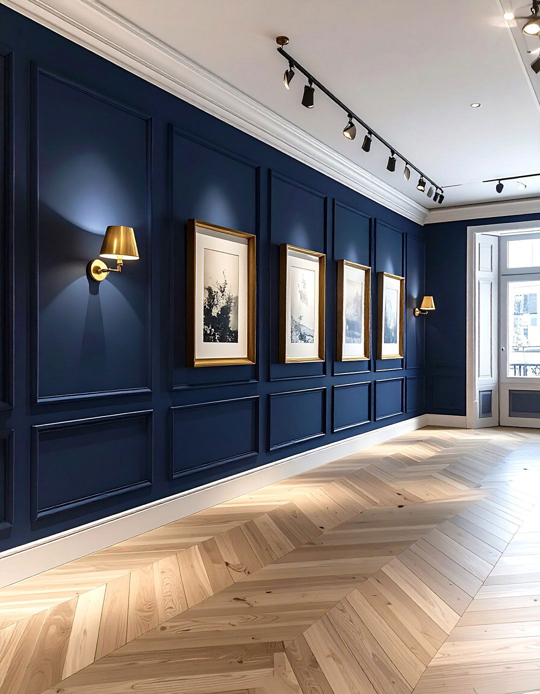 Brass Picture Light - 30 hallway lighting ideas