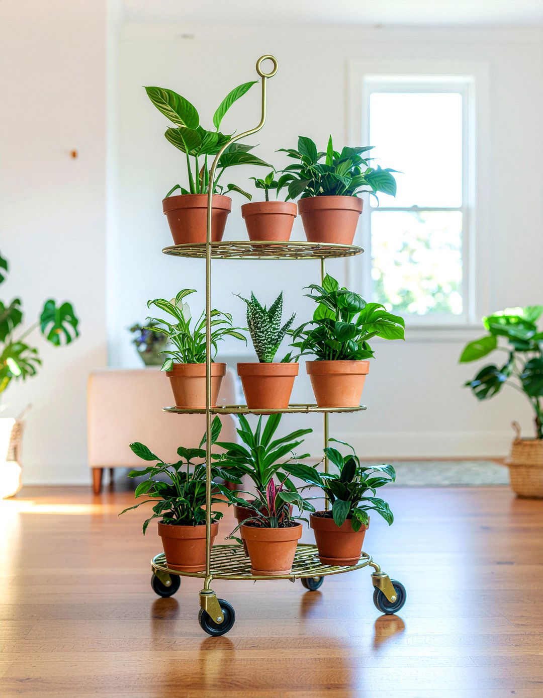 Brass Rolling Cart - 30 living room brass furniture ideas