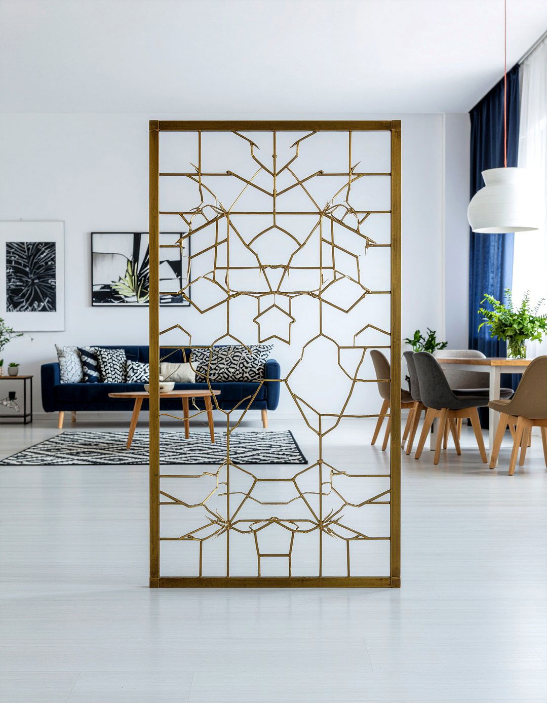 Brass Room Divider - 30 living room brass furniture ideas
