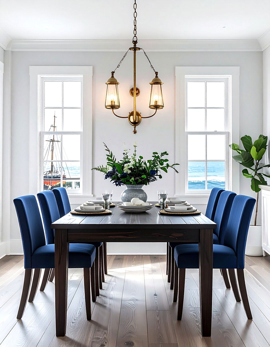 Brass Ship Lantern - 30 nautical decor ideas