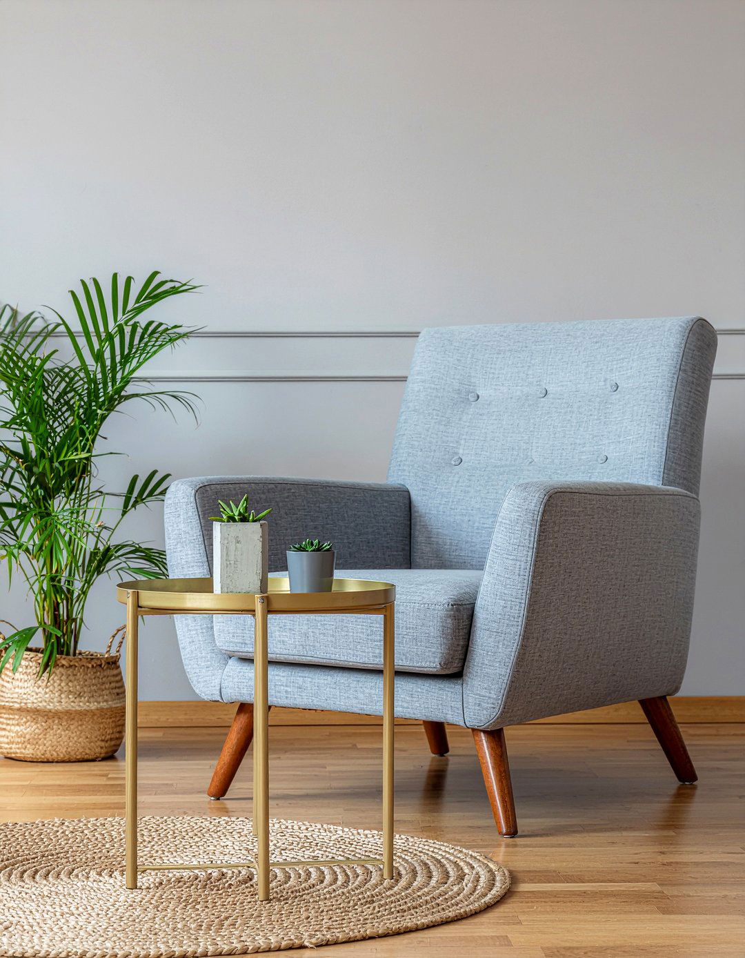 Brass Side Table - 30 brass accent living room ideas