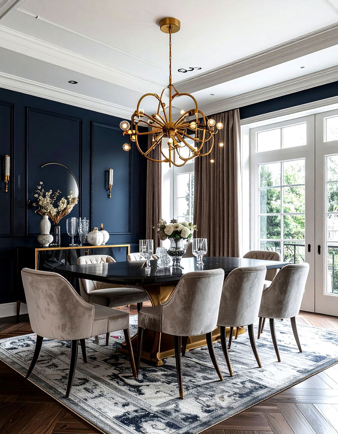 Brass Sputnik Light - 30 dining room task lighting ideas