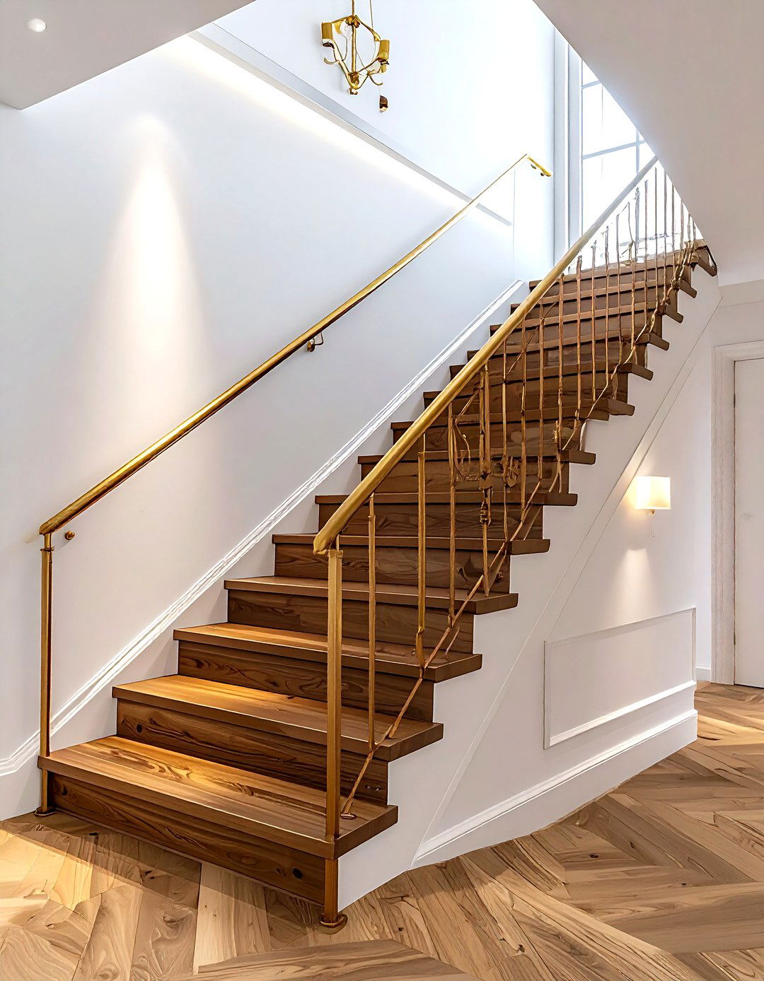 Brass Stair Railing - 30 brass accent ideas
