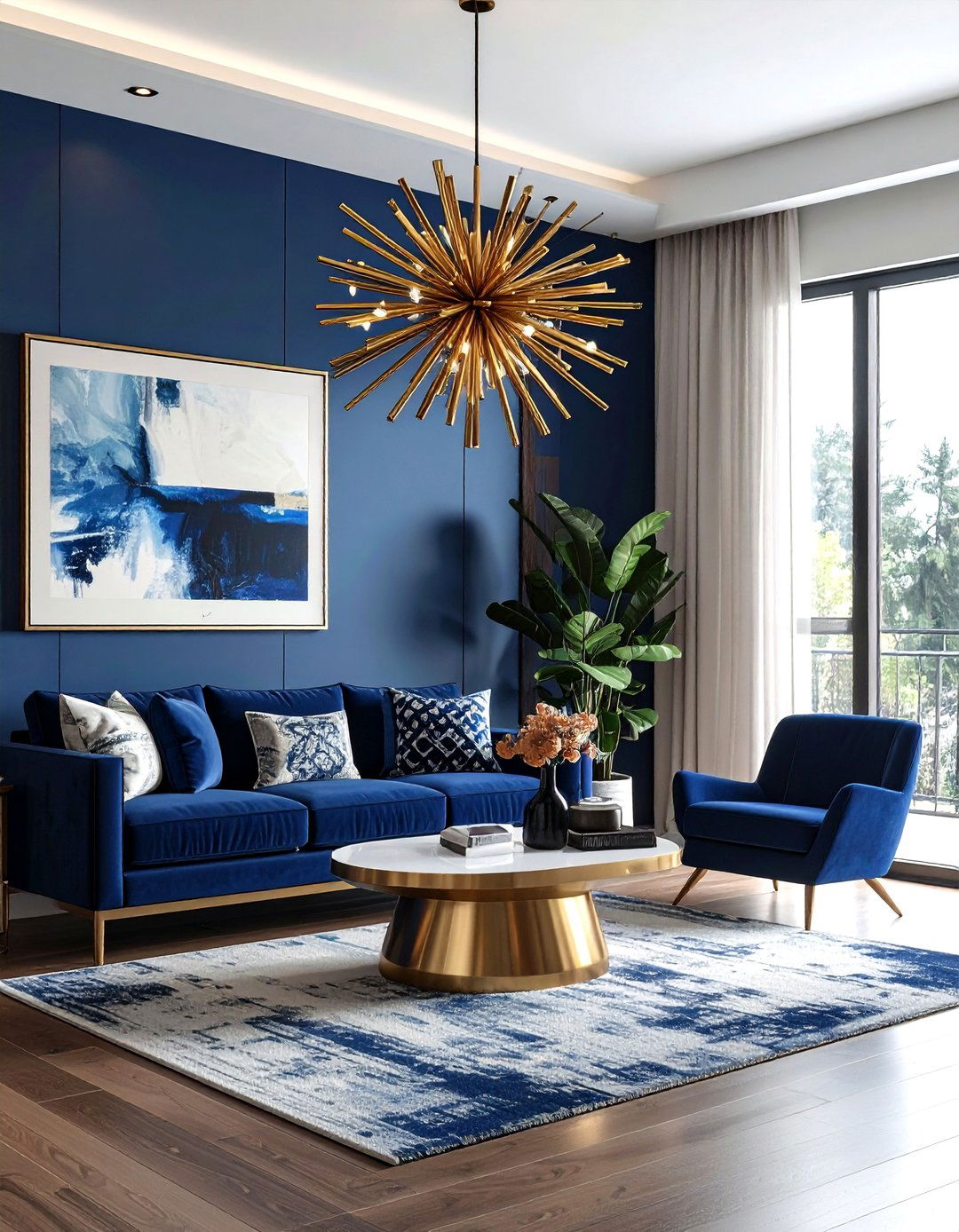 Brass Starburst Light - 30 semi-flush dining room light ideas