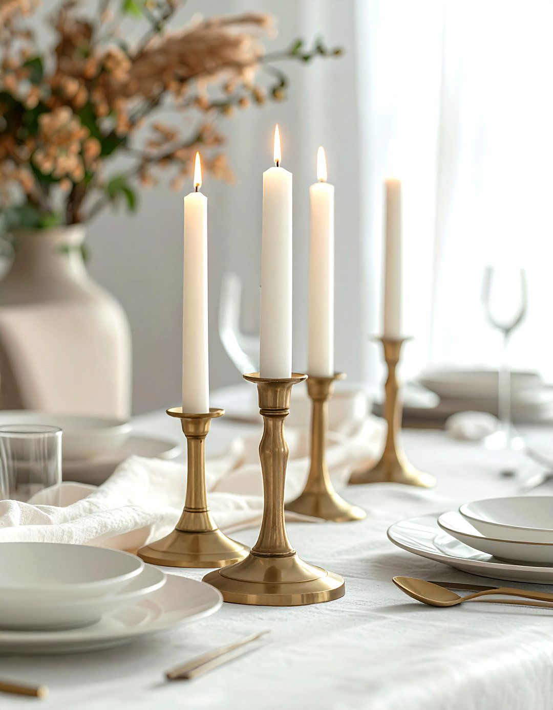 Brass Taper Candle Holder - 30 metal accent ideas