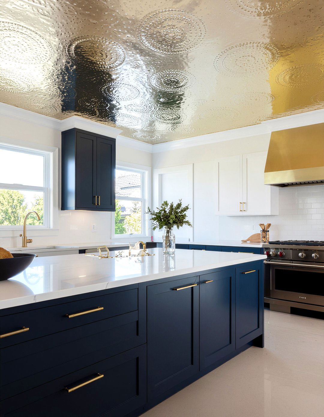 Brass Tin Ceiling - 30 kitchen tin ceiling ideas