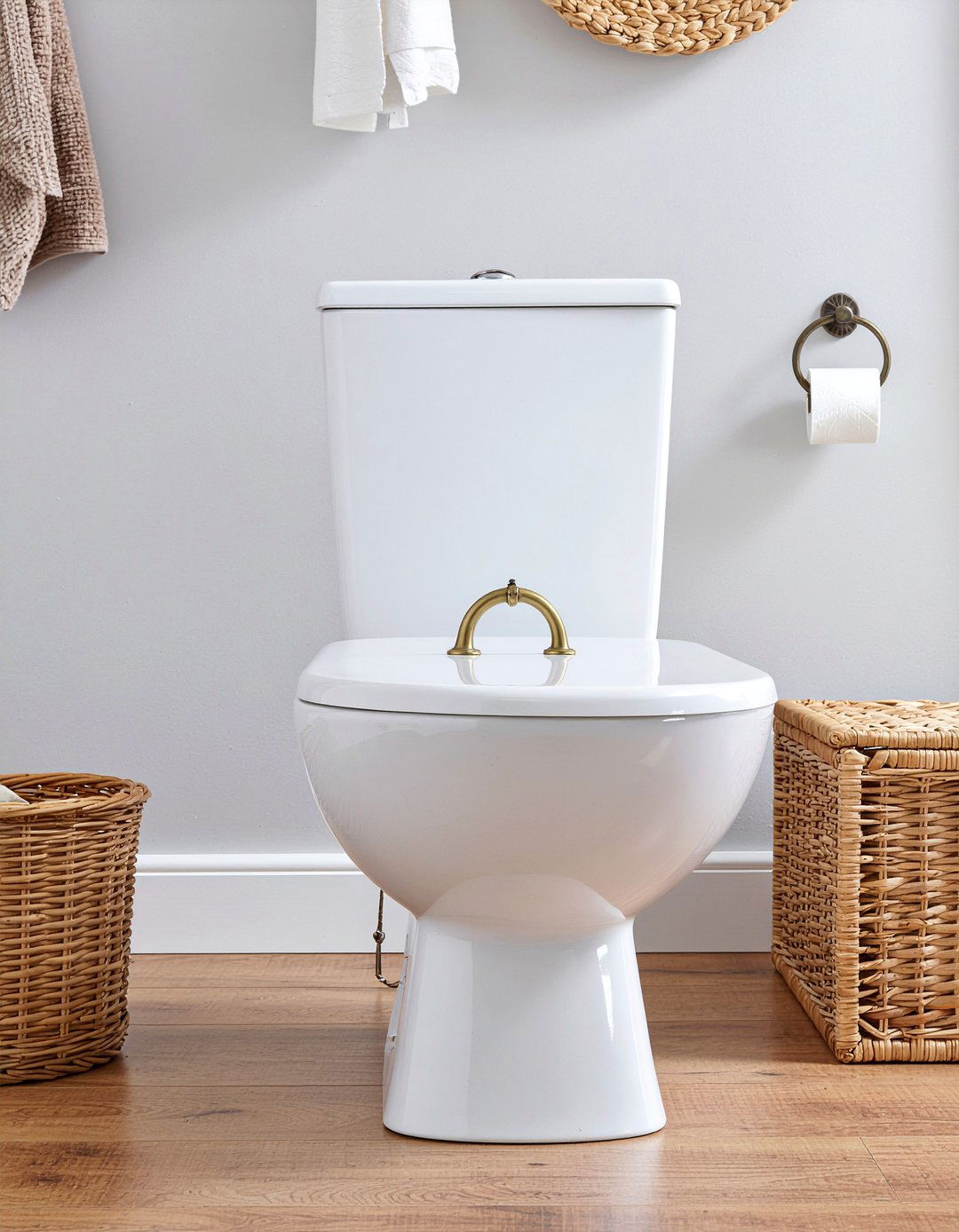 Brass Toilet Handle - 30 bathroom simple change ideas