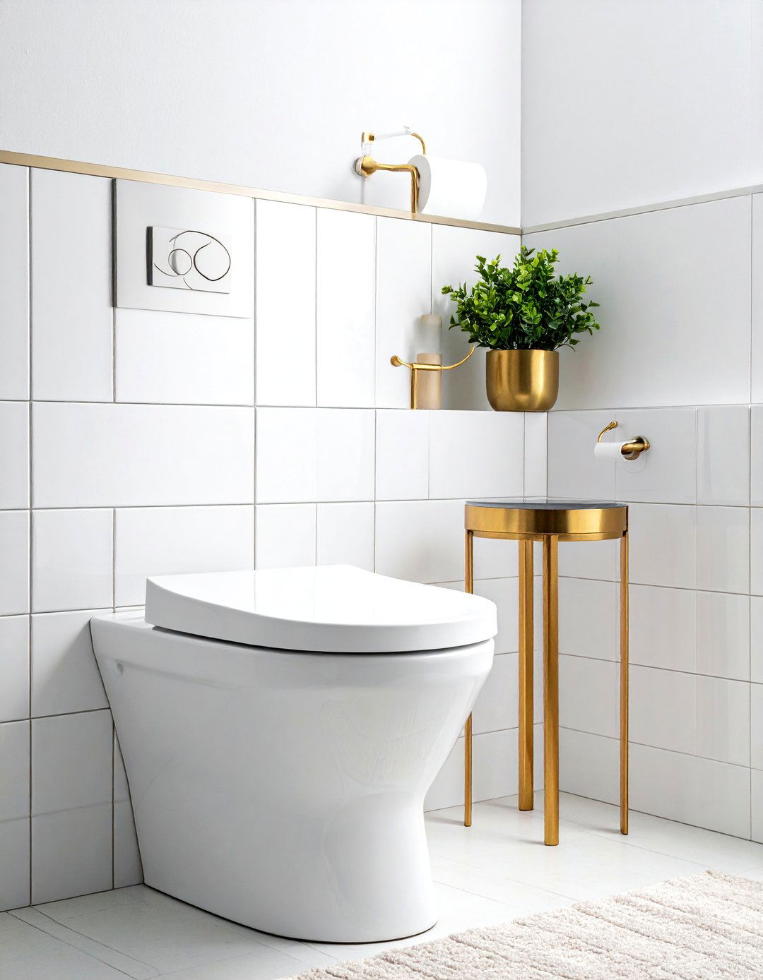Brass Toilet Paper Holder - 30 brass bathroom ideas