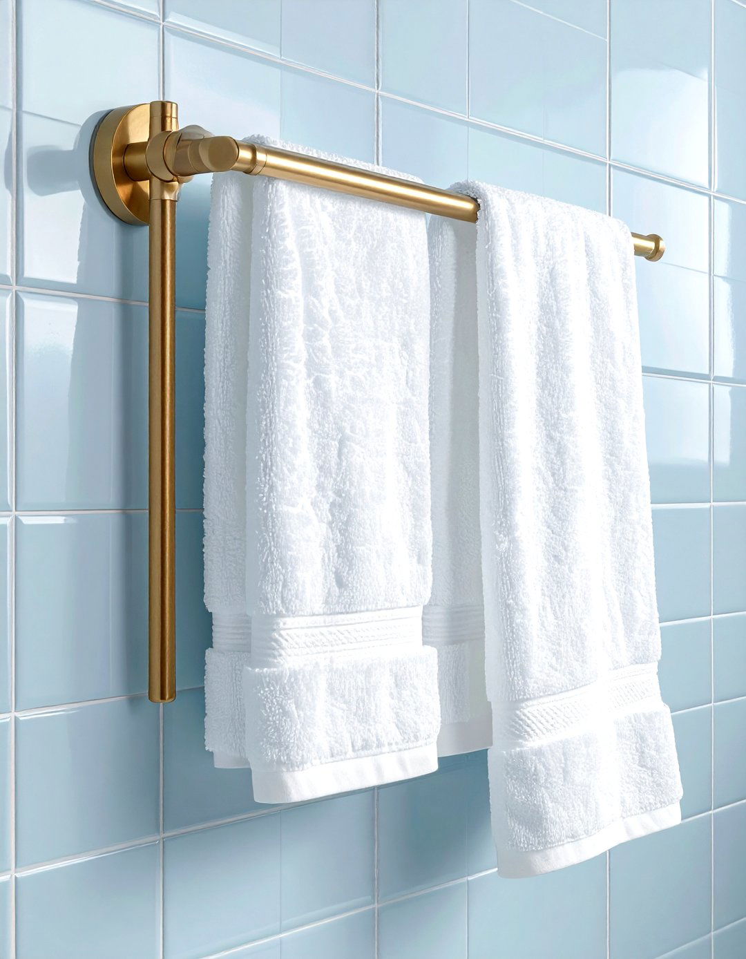 Brass Towel Rack - 30 brass decor ideas