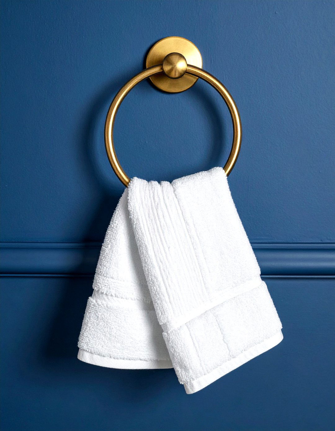 Brass Towel Ring - 30 bathroom vanity accent ideas