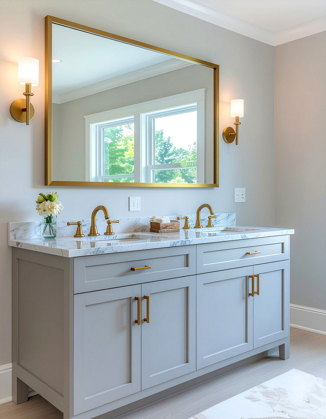 Brass Vanity Light - 30 bathroom lighting ideas
