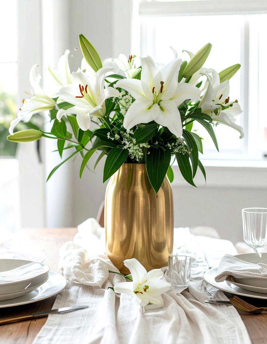 Brass Vase For Flowers - 30 brass decor ideas