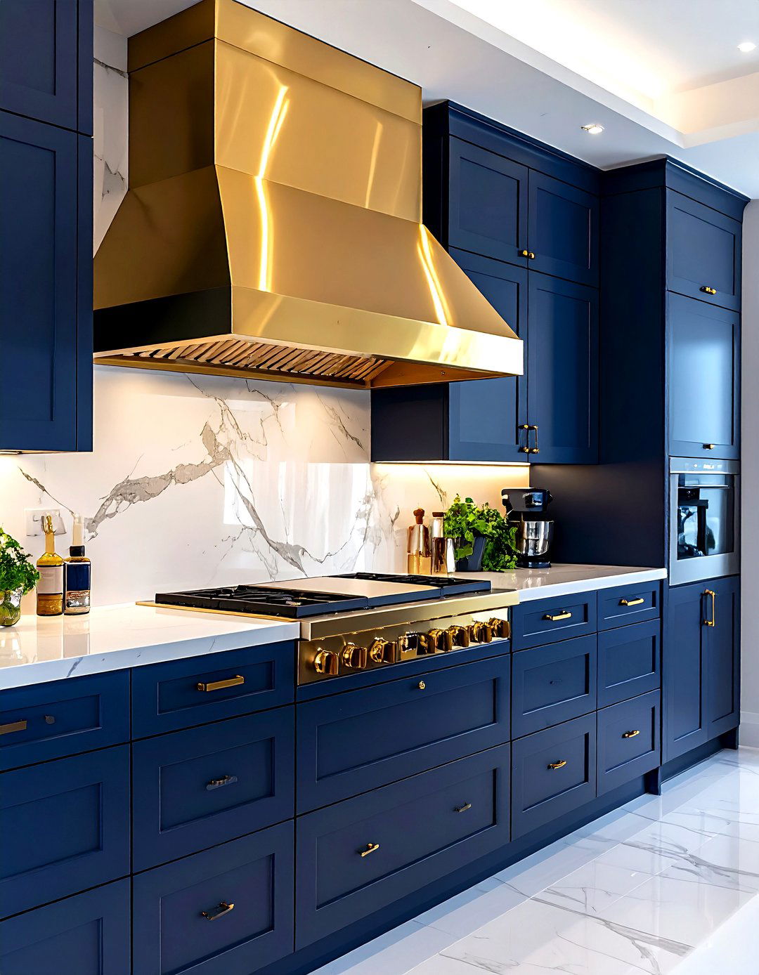 Brass Vent Hood - 30 wall-mount hood kitchen ideas