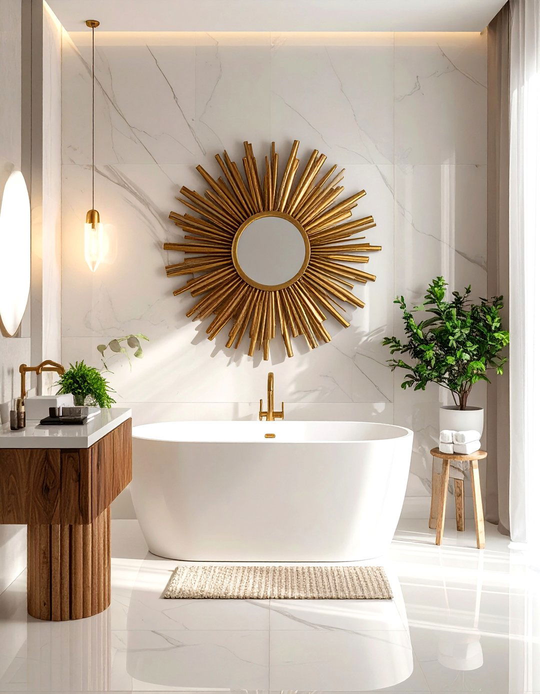 Brass Wall Art - 30 brass bathroom ideas