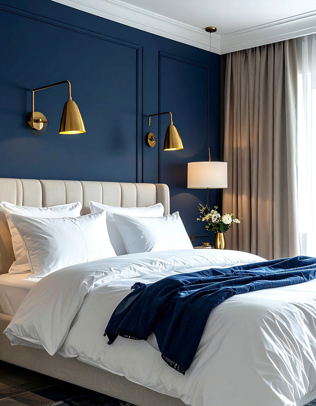 Brass Wall Lamp - 30 bedroom lighting design