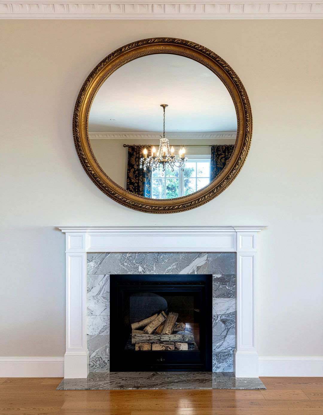 Brass Wall Mirror - 30 living room brass furniture ideas