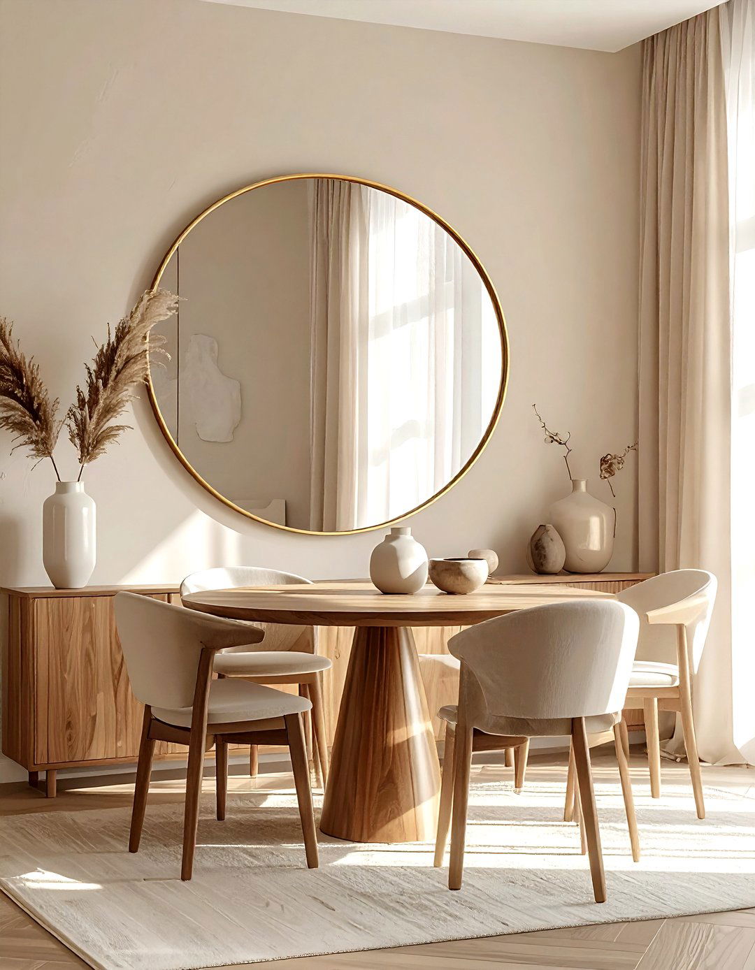 Brass Wall Mirror - 30 brass accent dining room ideas