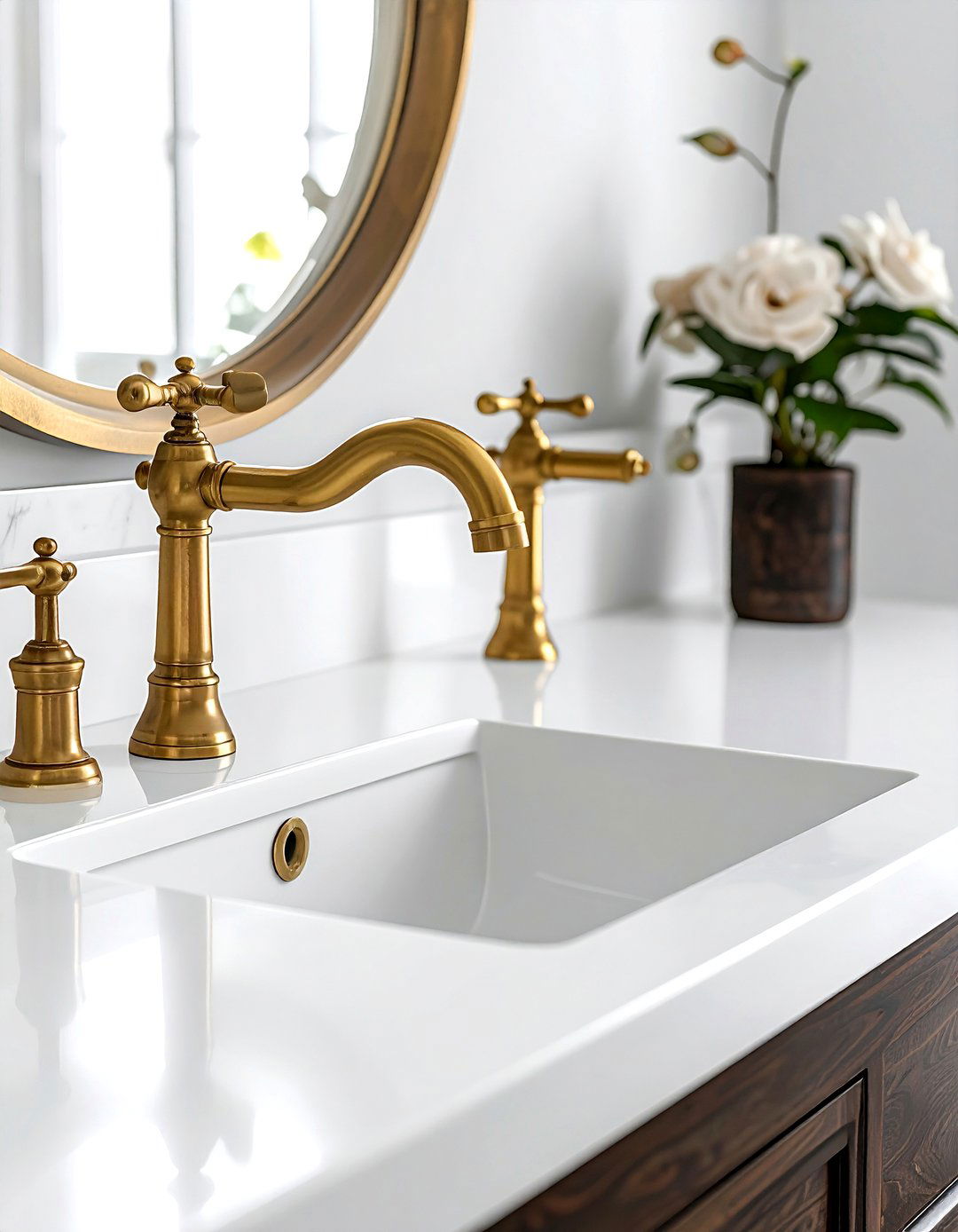 Brass bathroom faucets - 30 Spanish bathroom ideas