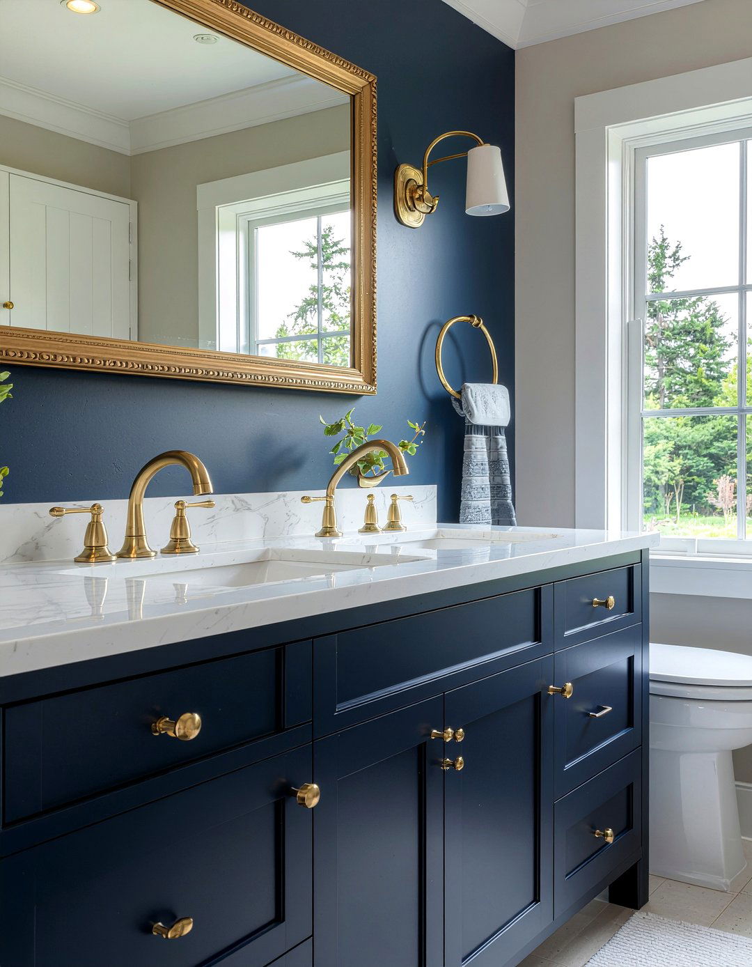 Brass bathroom fixtures - 30 master bath remodel ideas