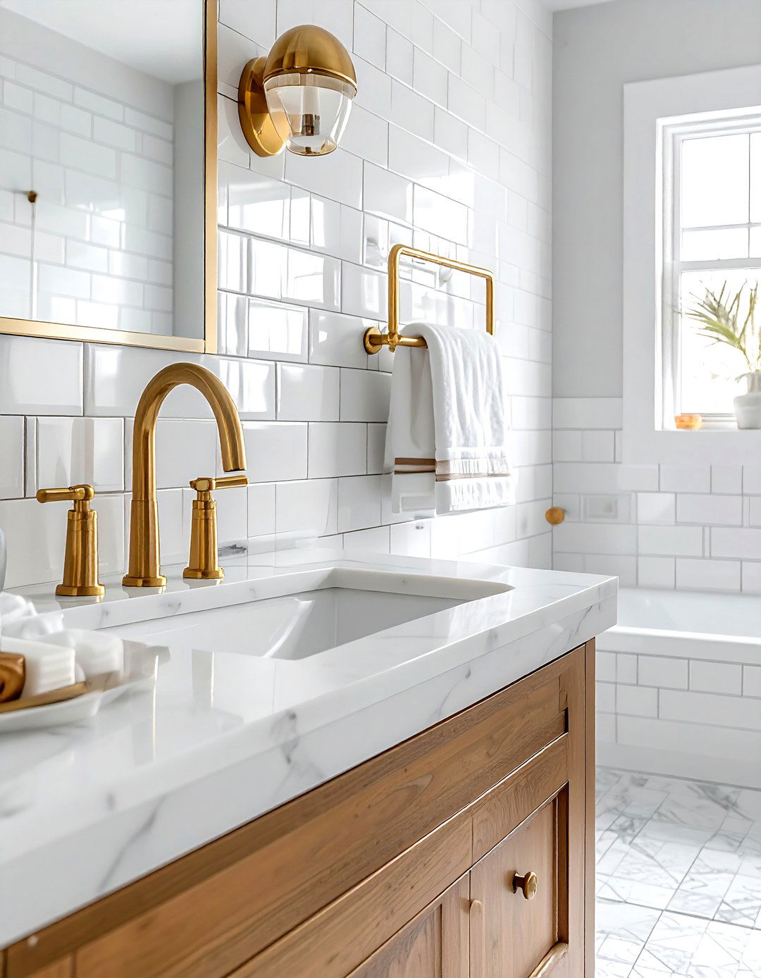 Brass bathroom fixtures - 30 sophisticated bathroom ideas