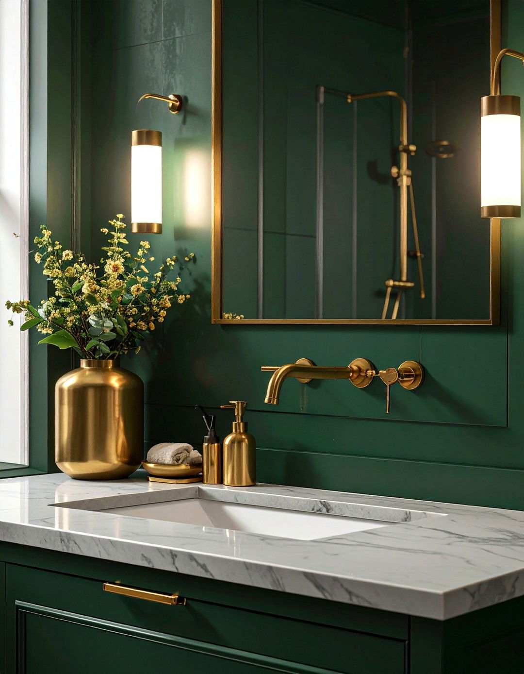 Brass bathroom fixtures - 30 before and after bathroom ideas