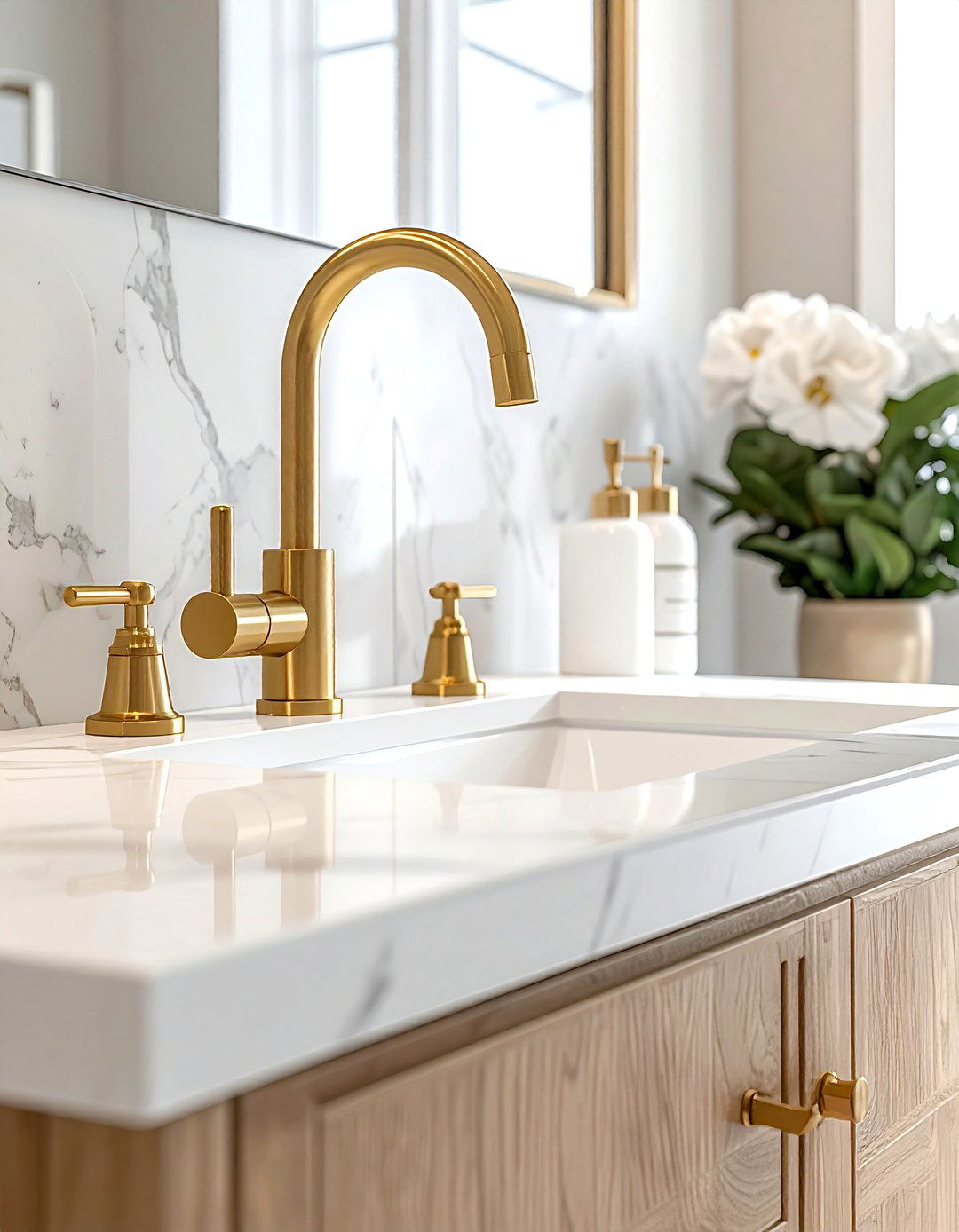 Brass bathroom hardware - 30 showstopper bathroom ideas