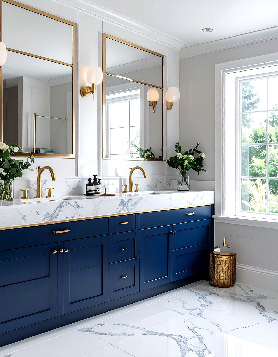 Brass bathroom - 30 chic decor ideas