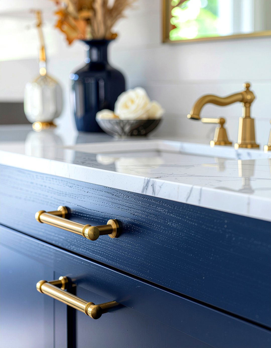 Brass cabinet hardware - 30 bathroom facelift ideas