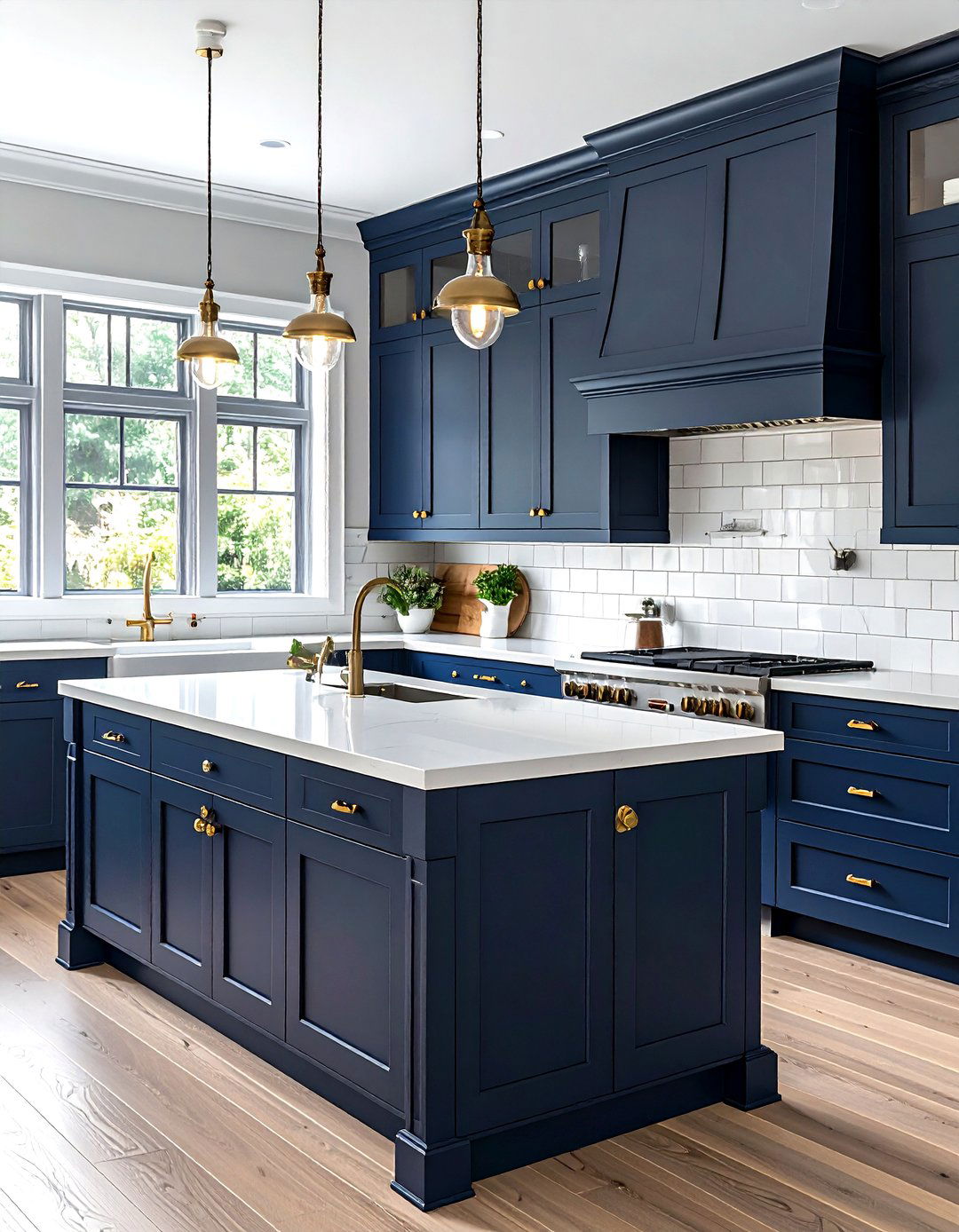 Brass cabinet hardware - 30 cottage kitchen ideas