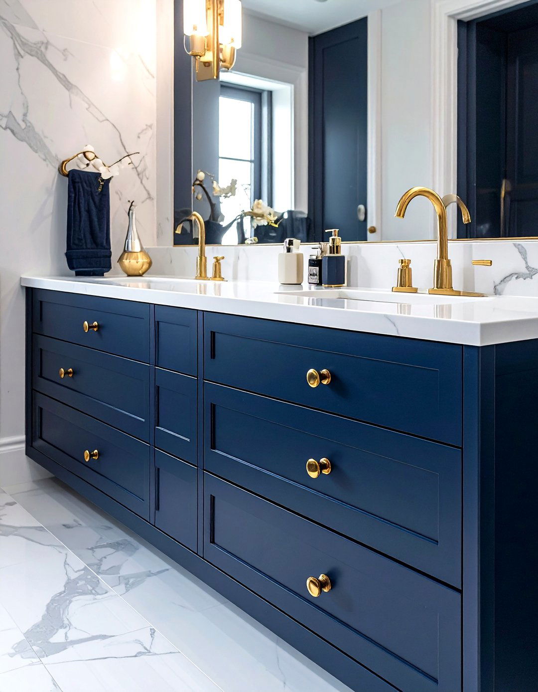 Brass cabinet hardware - 30 bathroom update ideas