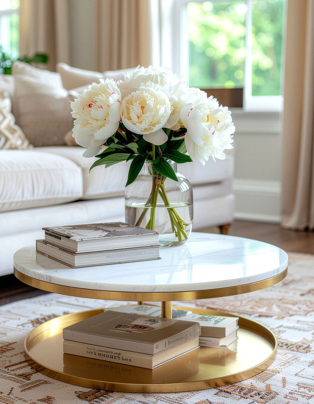Brass coffee table - 30 living room Regency furniture ideas