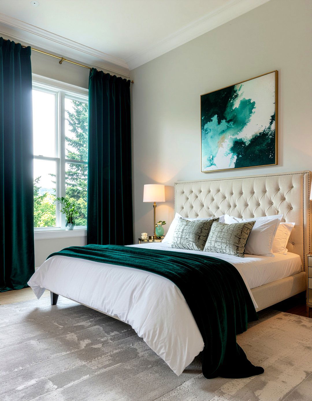 Brass curtain rod - 30 brass accent bedroom ideas