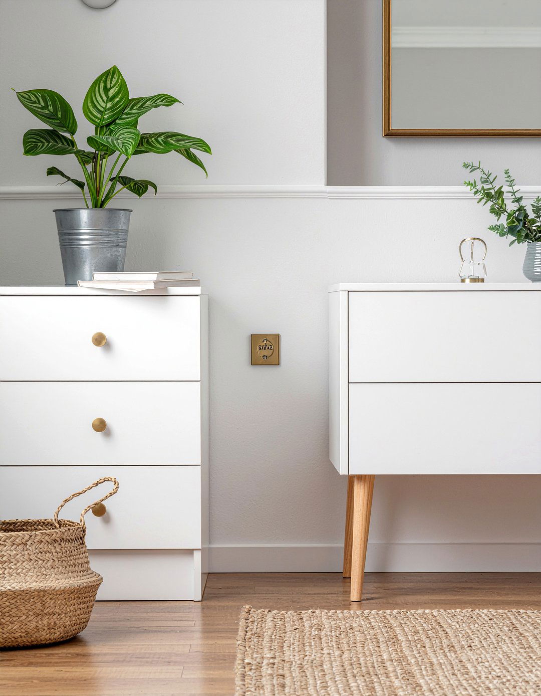 Brass drawer handle - 30 brass accent bedroom ideas