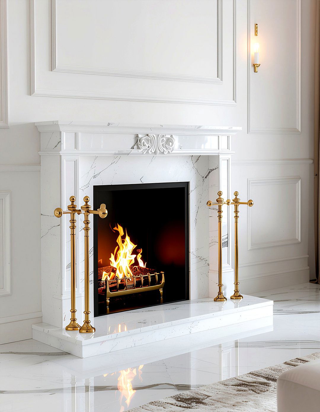 Brass fireplace tool set - 30 fireplace tool ideas