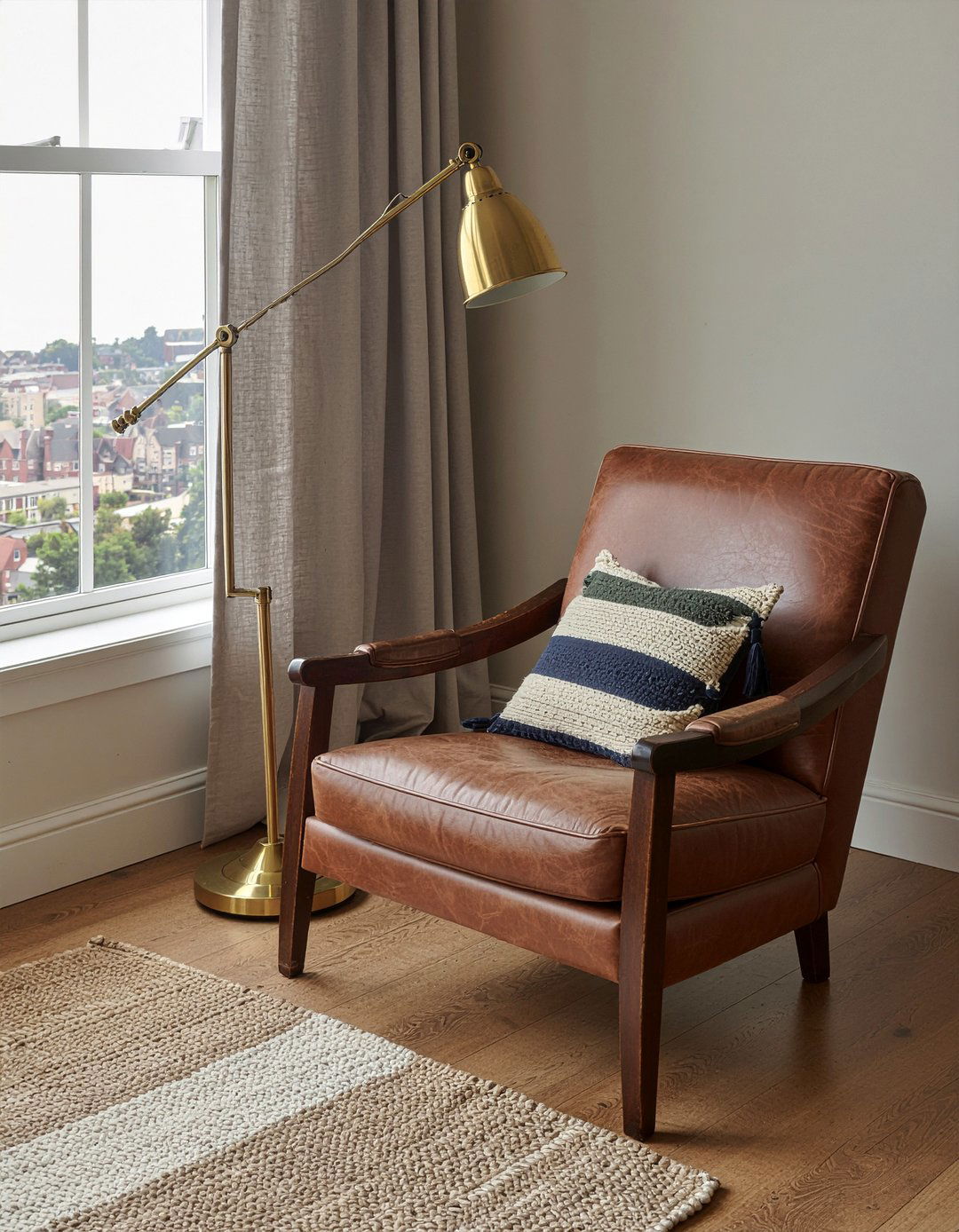 Brass floor lamps - 30 British colonial living room ideas