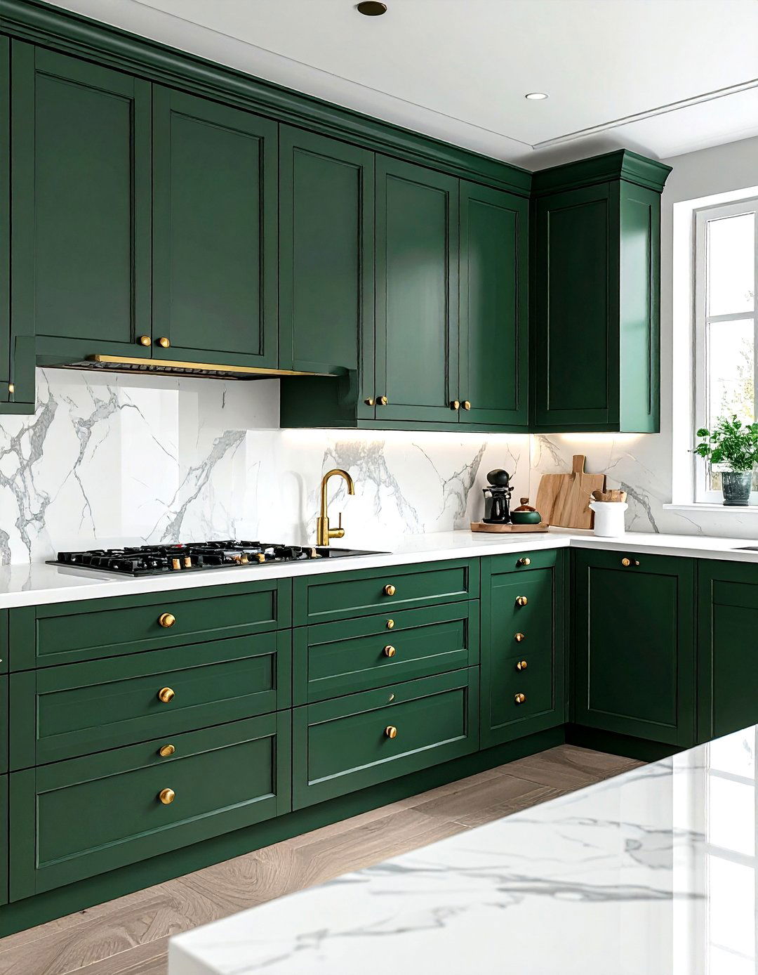 Brass hardware - 30 Georgian kitchen ideas