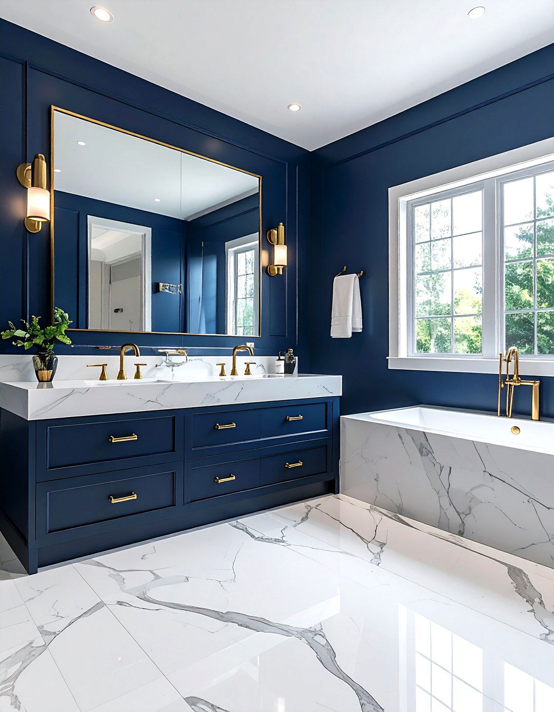 Brass hardware - 30 stunning bathroom ideas