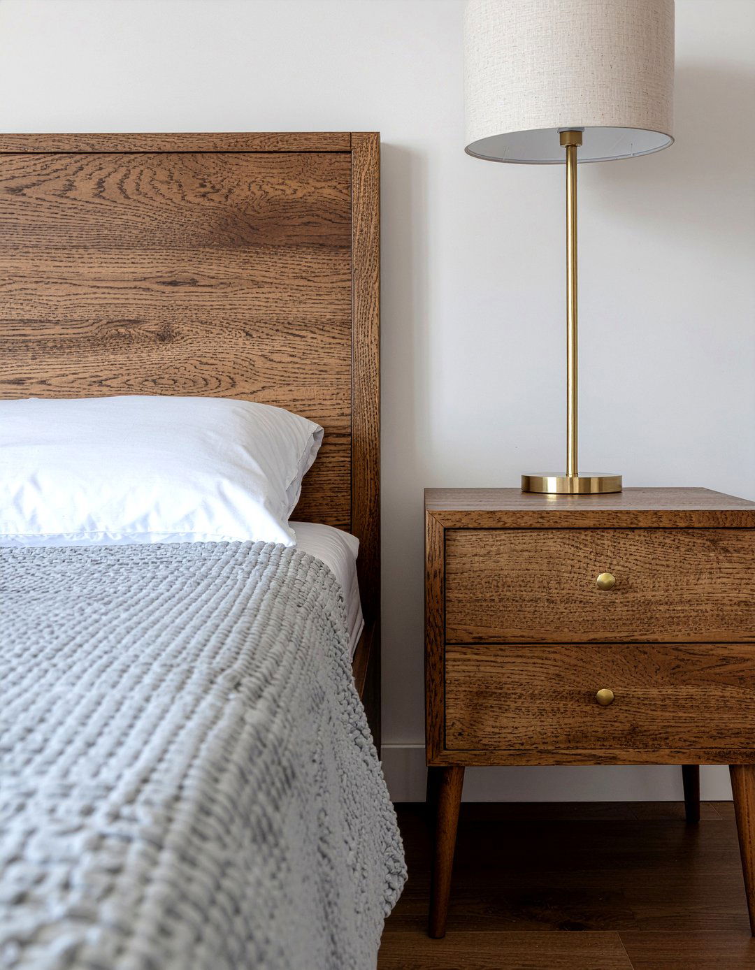 Brass hardware accents - 30 serene bedroom ideas